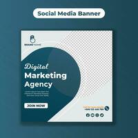 Vector simple creative social media banner design template