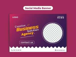 Vector creative business solution agency social media poster design