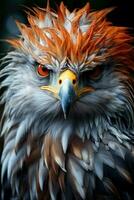 Fierce birds with fiery wings protect their nests ready to confront any intruders with utmost determination and aggression photo
