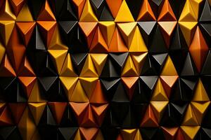 Delightful candy corn patterns emerge in low relief creating a captivating visual contrast against a sleek black gradient photo
