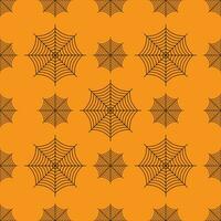 araña web sin costura modelo. Víspera de Todos los Santos textura Perfecto para regalo envase, hogar decoración y textiles vector