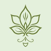 Abstract Lotus Flower Icon Vector - Symbol of Purity and Serenity in Artistic Simplicity