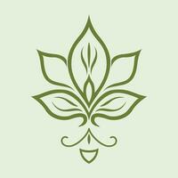 Abstract Lotus Flower Icon Vector - Symbol of Purity and Serenity in Artistic Simplicity