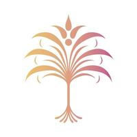 Abstract Palm Icon Vector - Symbolizing Tranquility and Nature's Beauty in Contemporary Art