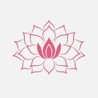 Abstract Lotus Flower Icon Vector - Symbol of Purity and Serenity in Artistic Simplicity