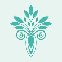 Abstract Leaves Icon Vector - Nature's Essence Captured in Stylish and Minimalist Form