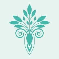 Abstract Leaves Icon Vector - Nature's Essence Captured in Stylish and Minimalist Form