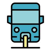 Old trishaw icon vector flat