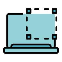 Snapshot laptop icon vector flat