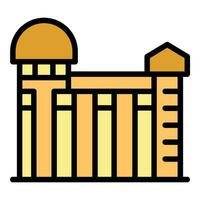 Ancient building icon vector flat