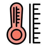 temperatura bio icono vector plano