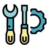 Engineer tools icon vector flat