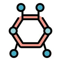 Enzymes formula icon vector flat