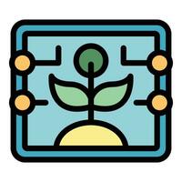 Sensor flower icon vector flat