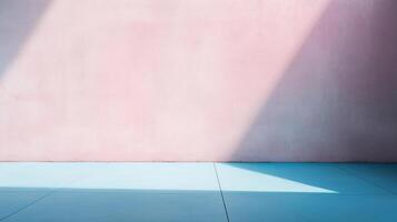 Abstract Gradient Wall in Pastel Pink and Blue with Ample Space for Text and Design Elements photo