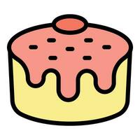 Baked panettone icon vector flat