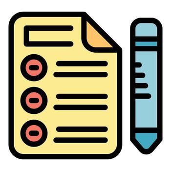 Study test icon vector flat