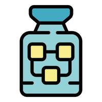 Chemical bottle icon vector flat