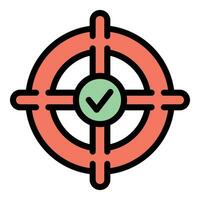 Target key point icon vector flat