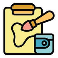 Paint draw icon vector flat