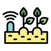 Wifi plant control icon vector flat