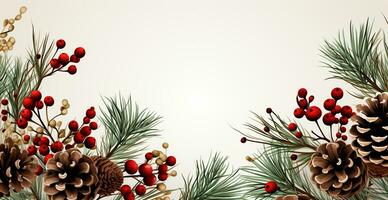 Christmas light background, New Year tree, advertising template design background - AI generated image photo
