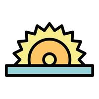 Circular saw icon vector flat