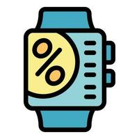 aplicación reloj inteligente icono vector plano