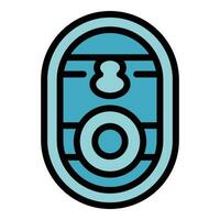 Sardine can icon vector flat