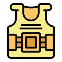 Military ammunition vest icon vector flat