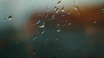 Raindrops on train window video