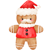 Pan di zenzero, Natale biscotto, biscotti, illustrazione acquerello png