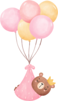 Baby shower bear girl png