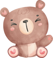 Cute Teddy bear watercolor png