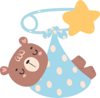 Baby shower bear boy newborn baby png