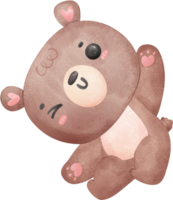 lindo oso de peluche acuarela png