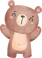 Cute Teddy bear watercolor png