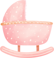 schattig baby douche meisje roze kinderwagen png