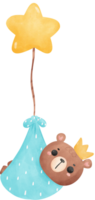 süß Baby Dusche Bär Aquarell png