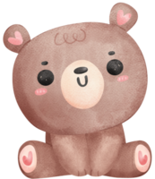 Cute Teddy bear watercolor png