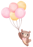 Teddy bear with balloons png