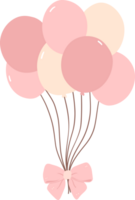 Cute pink balloons,  baby shower girl decoration png