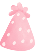 cute pink birthday party hat png