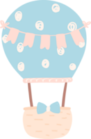 bebê chuveiro Garoto azul quente ar balão png