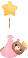 Baby shower bear girl png