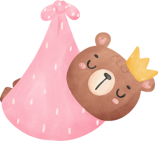 Baby shower bear girl png