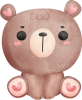 Cute Teddy bear watercolor png