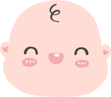 Newborn baby boy happy face png