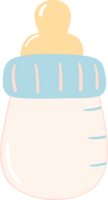 Baby Dusche Junge Blau Milch Flasche png