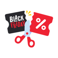 Black Friday discount coupon. Special discount offer banner. png